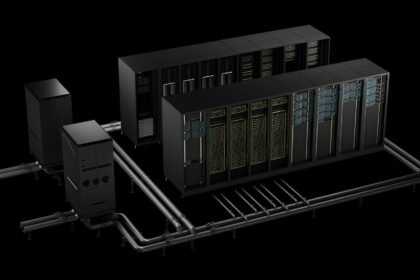 Data-center AI accelerator chips from Nvidia, AMD, Google, and AWS arranged to show 2026 market share competition