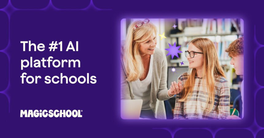 MagicSchool AI homepage shown as part of an education AI tools comparison