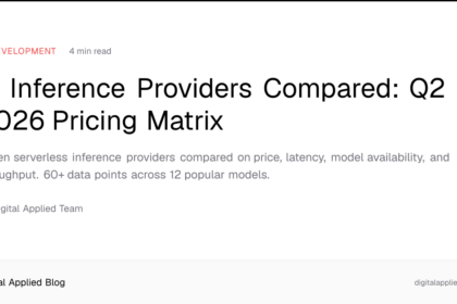 Pricing matrix for AI inference providers in 2026