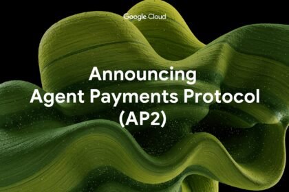 Google Cloud Agent Payments Protocol (AP2) architecture showing user, agent, merchant, and payment rail with signed Mandates