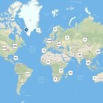 World map with data center server racks symbolizing national sovereign AI compute programs