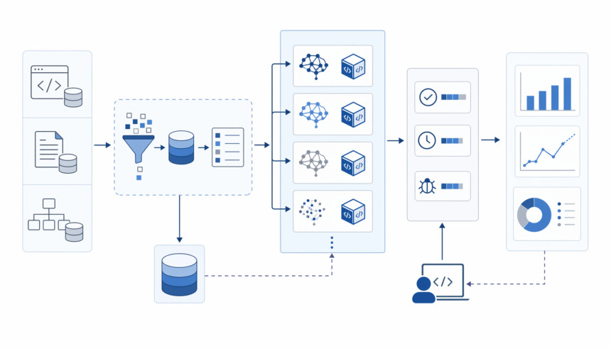 SWE-Bench benchmark for AI coding agents — illustration