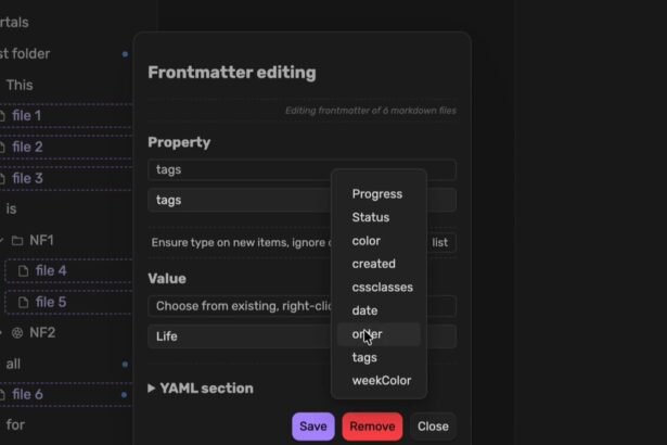 A SKILL.md file open in an editor showing YAML frontmatter with name and description fields above markdown instructions, beside a scripts and references directory tree