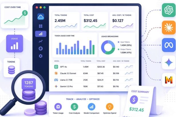 Dashboard visualizing token consumption per agentic coding task across frontier AI models
