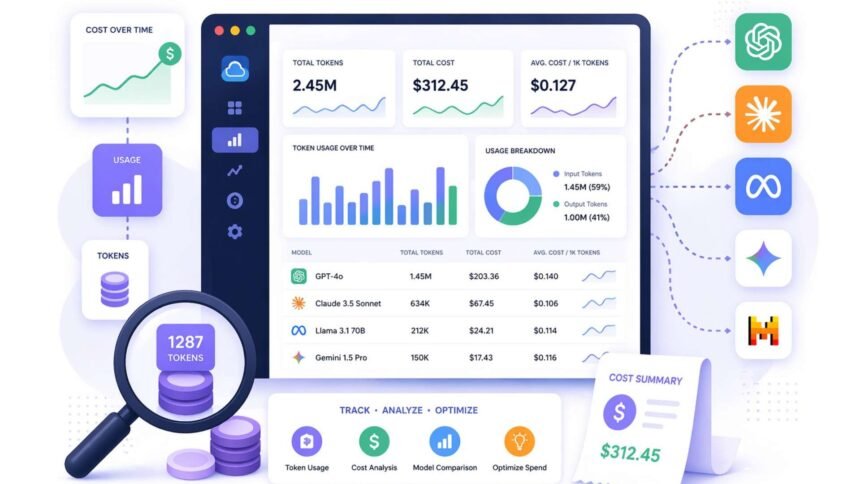 Dashboard visualizing token consumption per agentic coding task across frontier AI models