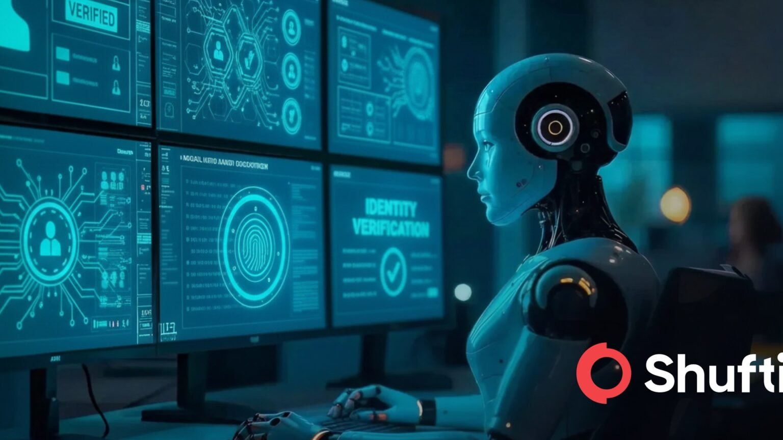 An AI agent presenting a cryptographic signature badge to a web server gate instead of facing a CAPTCHA challenge