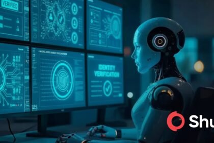 An AI agent presenting a cryptographic signature badge to a web server gate instead of facing a CAPTCHA challenge